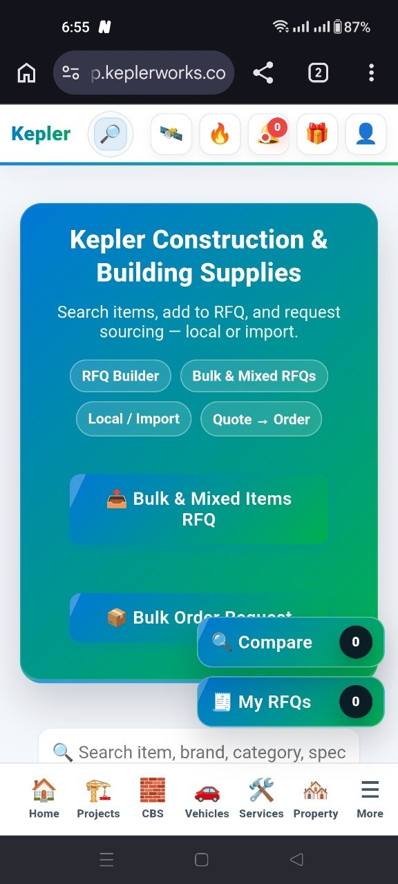 Kepler App Screen 1